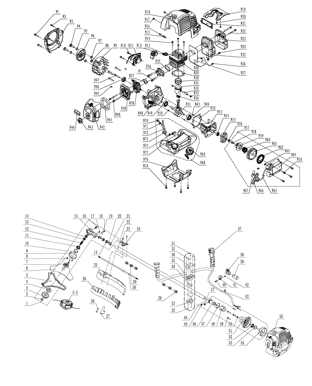 Запчасти, схема и деталировка Patriot PT 4555 Country (250108045) EAN8-20121686 2020