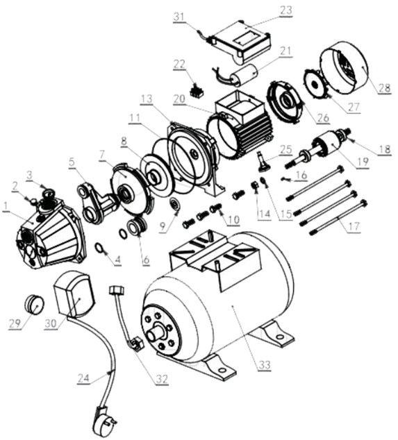 Запчасти, схема и деталировка Patriot PW 850-24 C (315302436) Ean8-20084134 2019